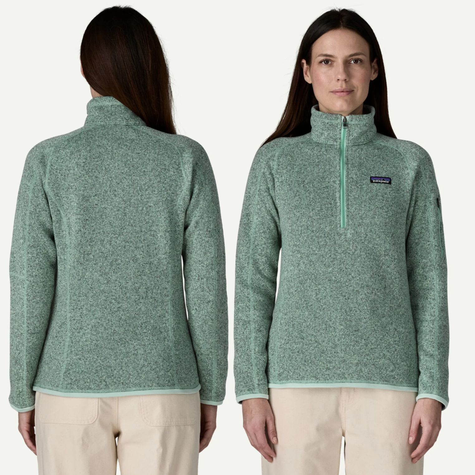 Nwot Patagonia Better Sweater 1/4-Zip Fleece "Thin Ice" Green Size M
